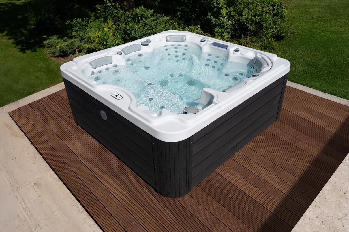 Bueno Spa Dallas 6 - Person 82 - Jet Acrylic Hot Tub with Stereo System, LEDs, and Included ThermoCover