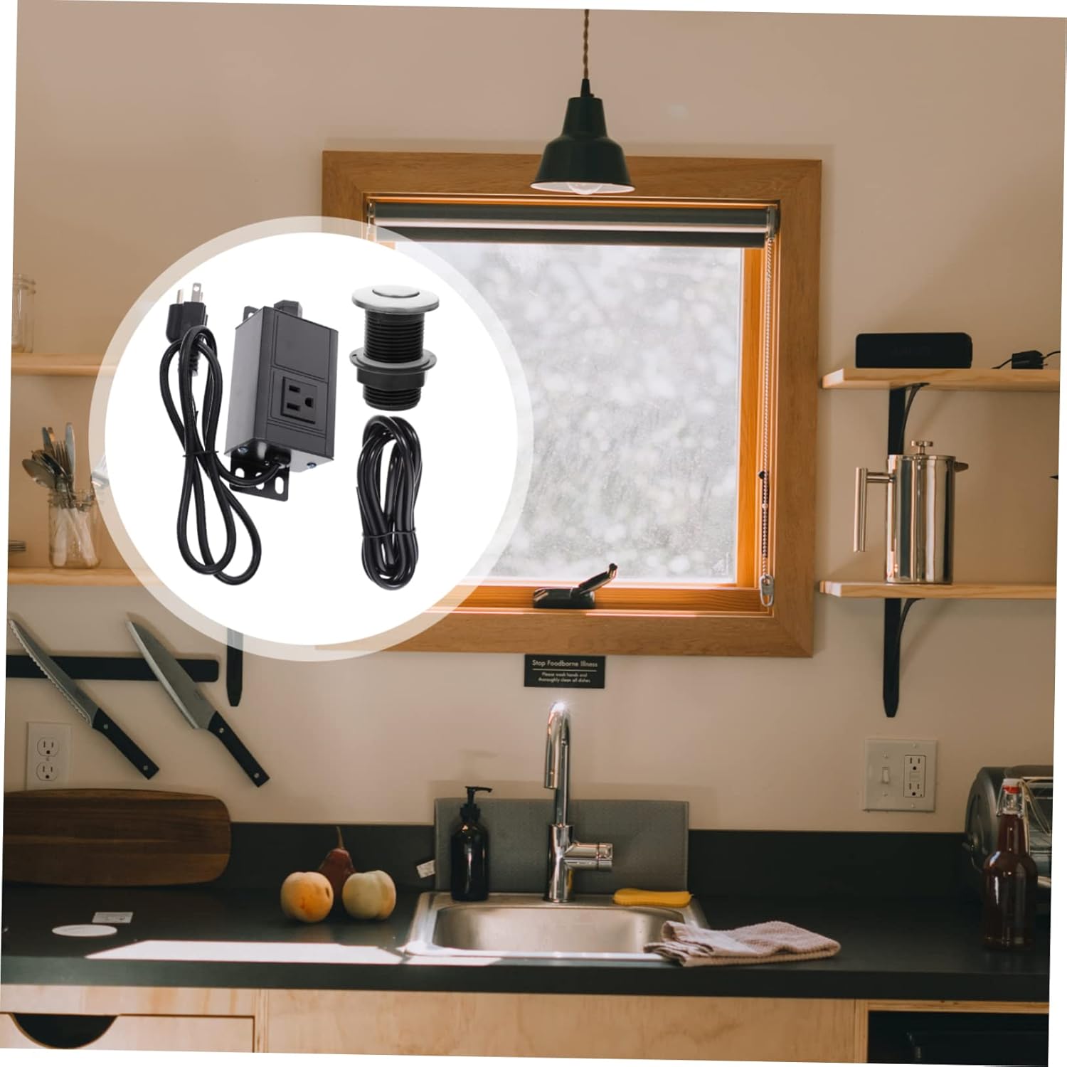 Garbage Disposal Air Switch Replace Buttons Kitchen Bathroom Accessory