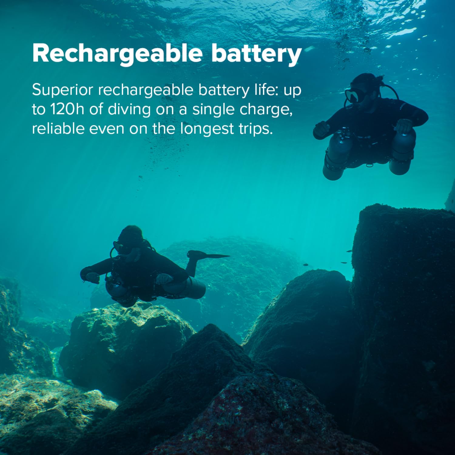 SUUNTO Nautic Tauchcomputer mit Bungee-Seil, Helles AMOLED-Display, Integrierte LED-Taschenlampe, Bis zu 120H, GPS & Unterwasser-Routenverfolgung, Kabelloser Tankdruckmonitor