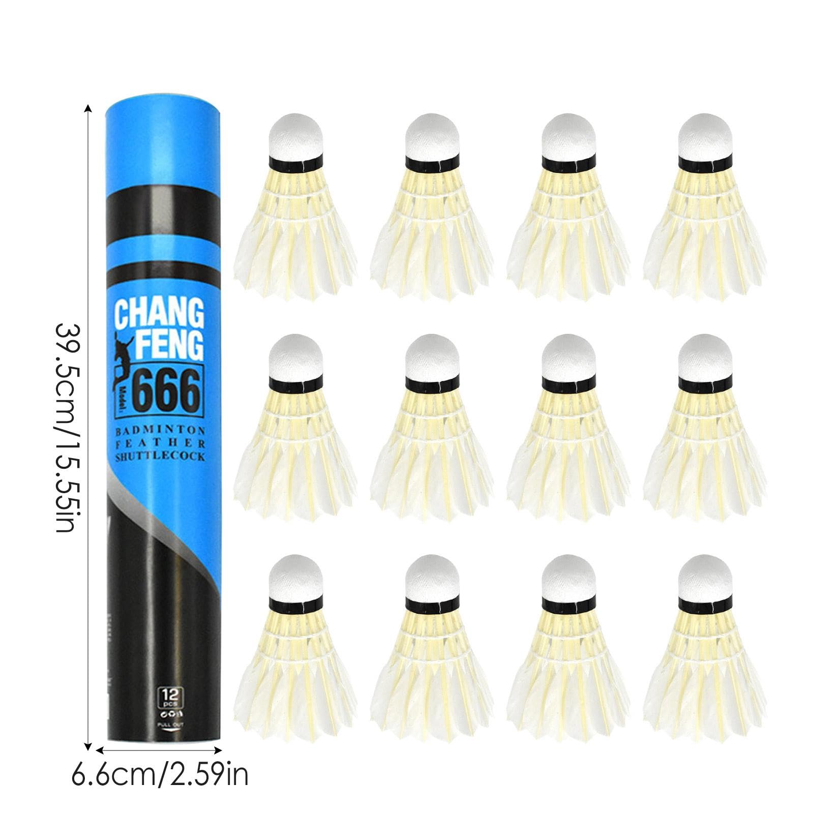 Lot De 10 Balles Badminton Plumes Canard - Volants Entraînement Extérieur | Balles Caoutchouc Durables - 2