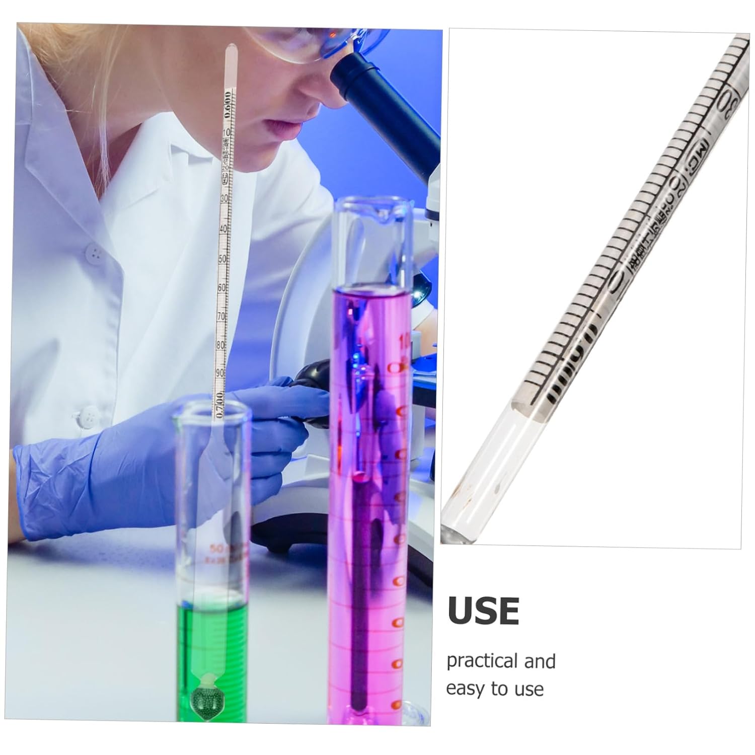 GLEAVI 2pcs Liquid Hydrometer for Moisture Content Tool for Measuring Specific of Mud Petroleum and Sulfur Liquids Easy and Design