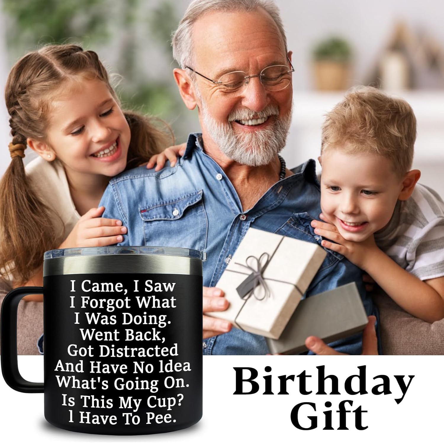 Gag Gifts Funny Adult - Christmas Gag Gifts Adult Funny - I Came I Saw I Forgot Coffee Mug 14oz - Gag Gift for Men - Birthday Sarcastic gift for Dad Grandpa Elderly Senior Citizen - Image 3