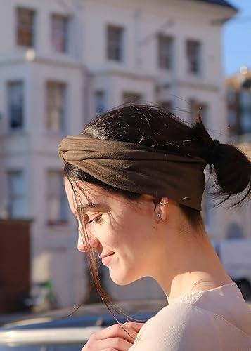 Miniatura 5 de DRESHOW Paquete de 8 diademas para mujer con envoltura de cabeza vintage estilo bohemio accesorios para el cabello elásticos trenzados