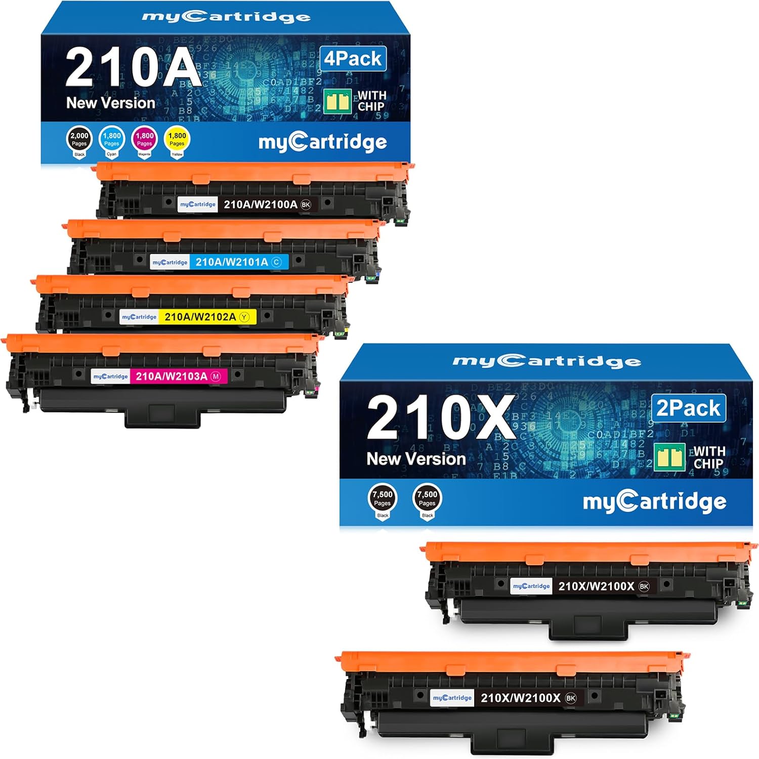 myCartridge 210A-4P and 210X-2P Bundle (6-Pack)