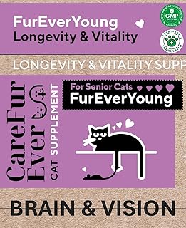 Senior Cats Cognitive Support | Premium Feline Longevity Stack | Lion's Mane Mushroom + Taurine Complex | Brain & Vision Formula from Human Wellness Science | Lamb Flavor