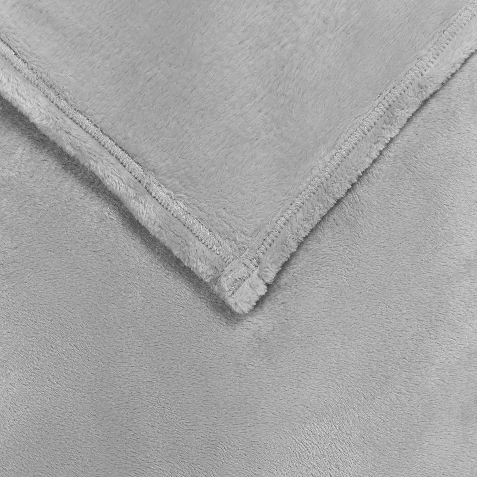 Coperta in pile, 6 pezzi, grigio, 220 x 240 cm, per soggiorno, camera da