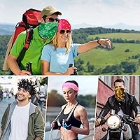 Vista 7 de Tarpop 30 unidades de polainas para el cuello, bufanda, banda elástica para la cabeza que absorbe el sudor para mujeres y hombres, deportes, yoga