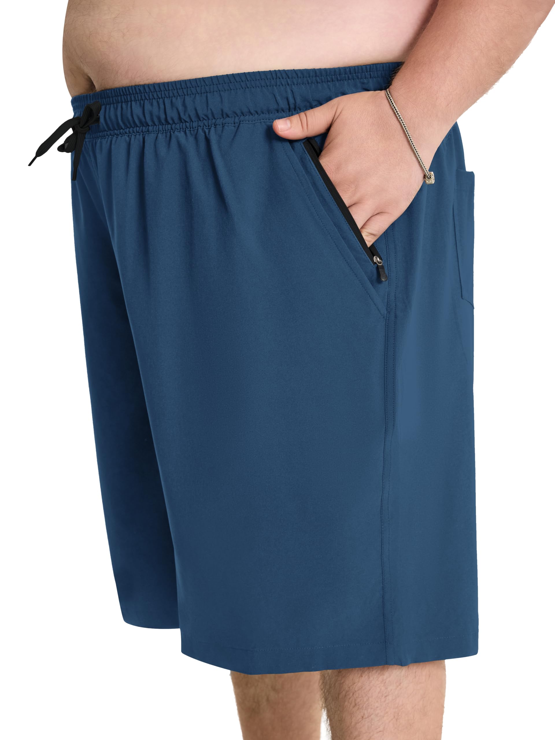 Arcweg Short de bain pour homme - Short de bain à séchage rapide avec doublure de compression et poches zippées (2X-6X)