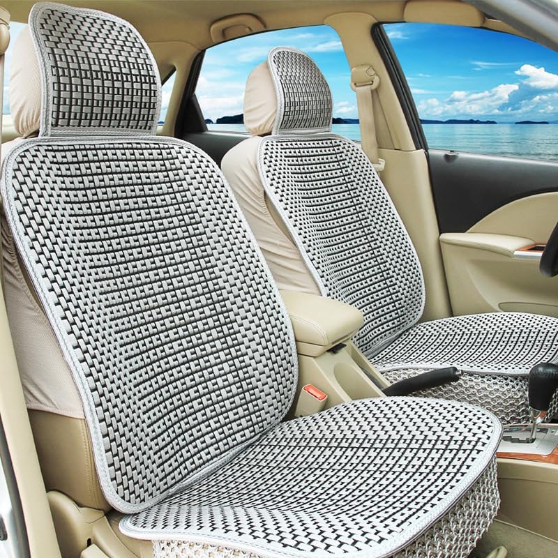 Car seat cushion for Suzuki Jimny Ignis SX4 Vitara, Seat Cushion Summer Breathable Seat Cover Anti-slip Car Interior Seat Chair Pad Cushion,C Silver-front seat cushion