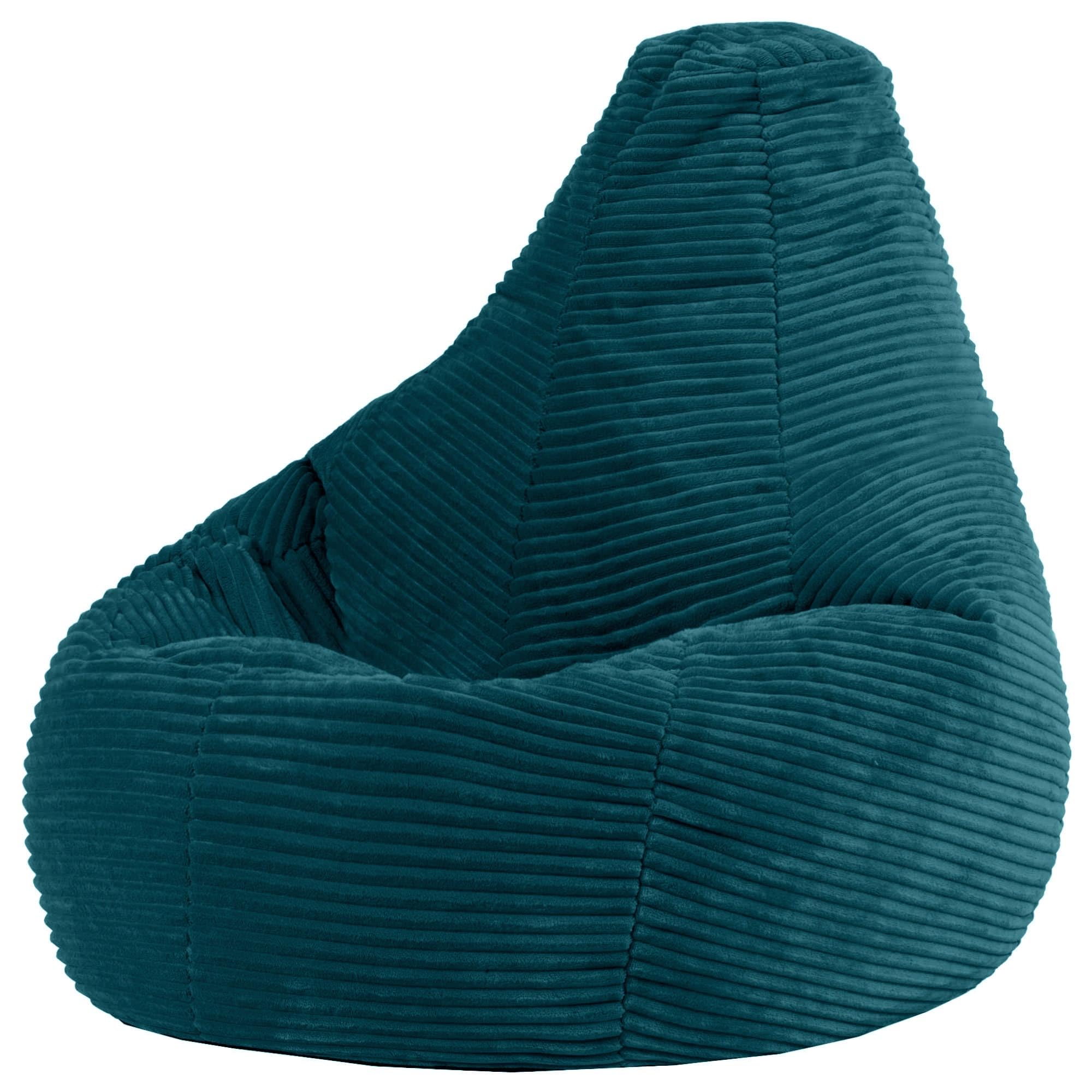 icon Dalton Kids Bean Bag, Teal Green, Cord Kids Bean Bag Chair with Filling Included for Girls and Boys, Childrens Chair, Beanbags for Children, Playroom Décor, Bedroom Accessories