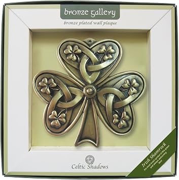 Bronze Plated Wall Plaque with Shamrock Design