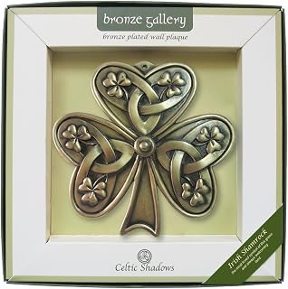 Bronze Plated Wall Plaque with Shamrock Design
