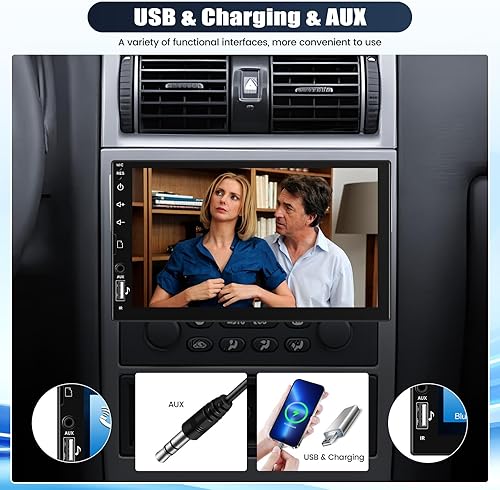 Miniatura 5 de Estéreo de coche con pantalla táctil de un solo DIN con enlace de espejo, radio de coche de 7 pulgadas, reproductor multimedia MP5 con Bluetooth FM