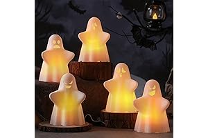 5 Pcs Plastic Ghost Halloween Decor