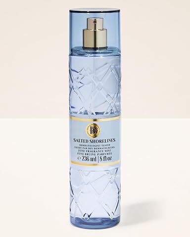 Bath & Body Works Salted Shorelines Fine Fragrance Mist | For Women | Long Lasting | Light & Refreshing | Layerable Body Spray for Women | Dermatologist tested | Infused with Essential Oils | 236 ml