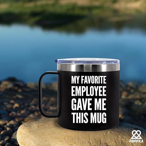 Miniatura 6 de Taza de café aislada de 14 onzas con asa y tapa, regalo para jefes, gerente de empleador de parte de un compañero de trabajo, vaso térmico de acero