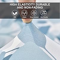 Vista 6 de KRFOONN Fundas otomanas elásticas y rectangulares para reposapiés, fundas impresas para taburetes de pies, protector de muebles con parte inferior