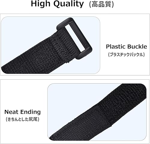 Miniatura 3 de Azarxis Correas de cincha con hebilla resistente, reutilizable y duradera, correa elástica para sujetar cables de extensión, cuerdas, mangueras para