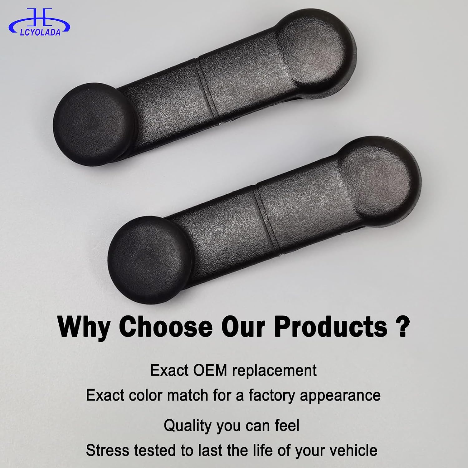 Window Crank Handle for Ford F-150 F-250 F-350 F-450 F-550 Super Duty, E-150, E-250, Ranger & Lincoln Mark LT & Mazda B2300, Replaces 767MX, F37Z1023342A, Textured Black