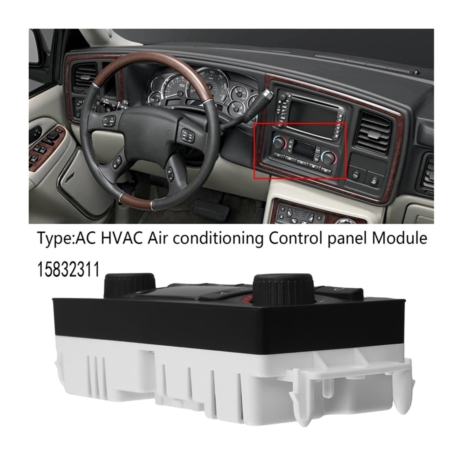 Panel Control Aire Acondicionado Para GMC Para Cadillac Para Oldsmobile 15832311 Módulo De Control Clima Panel Aire Acondicionado