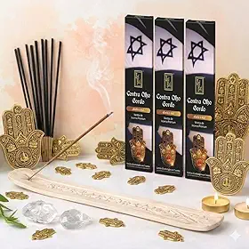 Kit 3 Caixas Incenso Contra Olho Gordo (7 varetas por caixa) – Varetas Aromáticas para Proteção Energética, Limpeza Espiritual e Harmonização de Ambientes