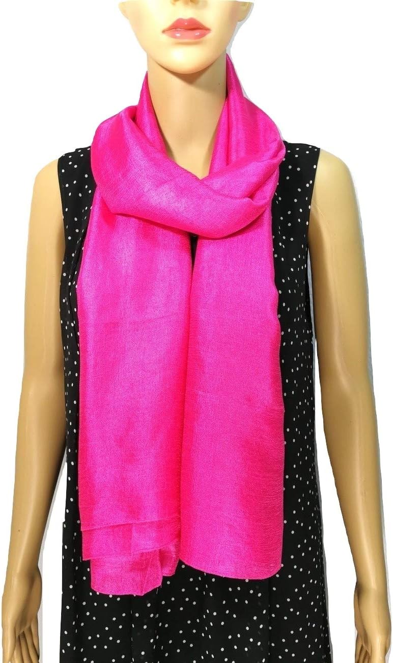 Shanlin Solid Color Silk Feel Long Scarves - Image 2