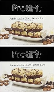PROTIFIT - Low Calorie Remix Vanilla-Choco Protein Bar 2 Pack, High Protein, 15g Protein, Low Carb, Low Sugar, Ideal Protein Compatible, 7 Servings Per Box, (2 Pack)