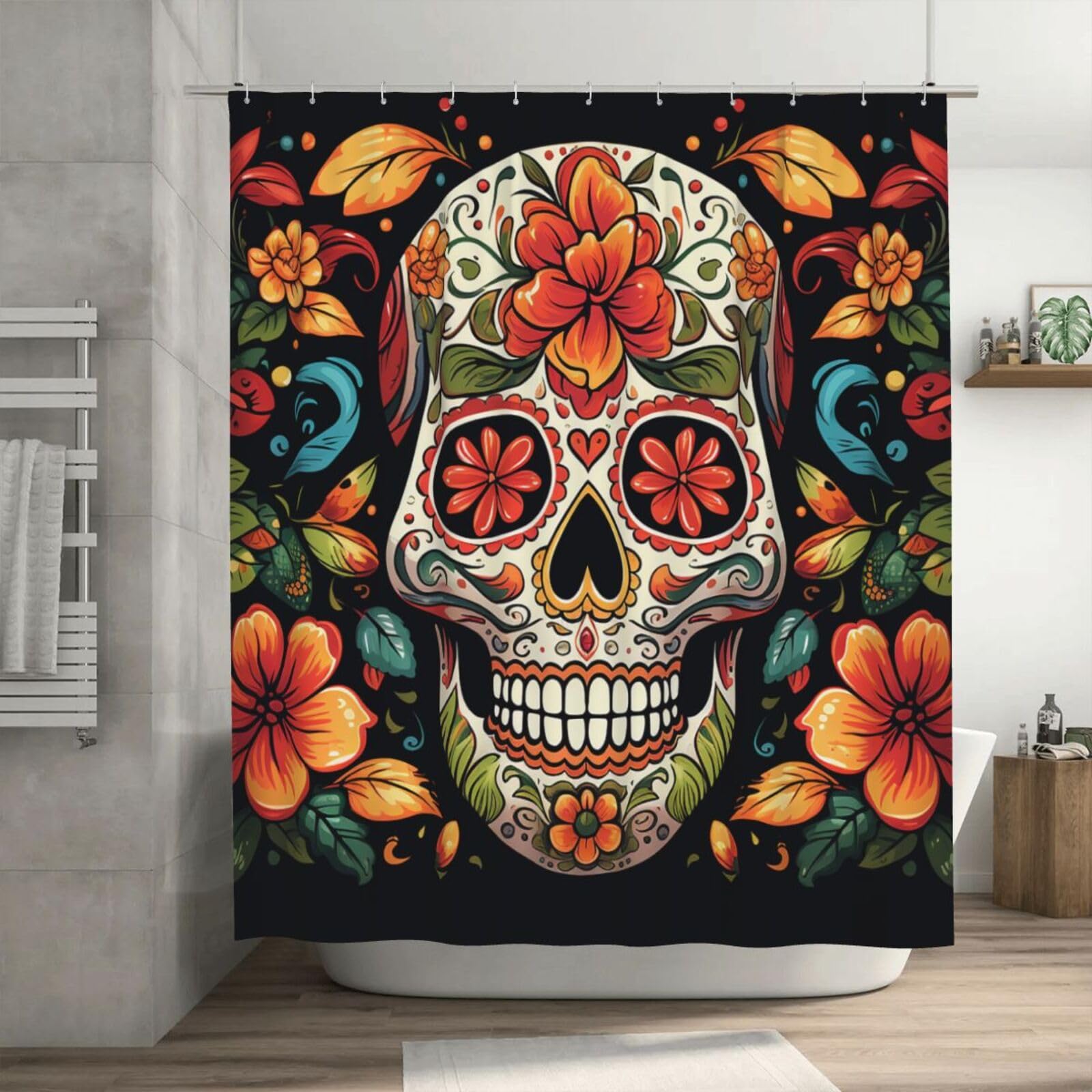 Rideau de douche épais et imperméable anti-éclaboussures 182x182cm