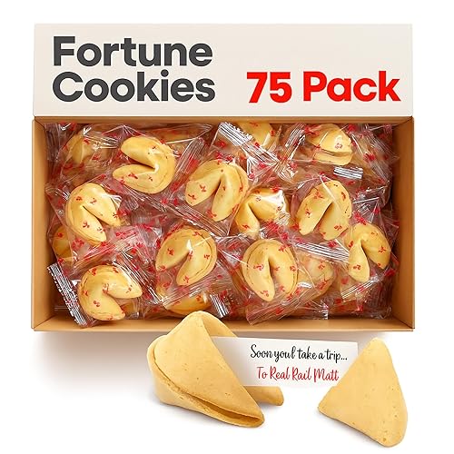 Miniatura 13 de Fortune Cookies - Galletas de la fortuna envueltas individualmente para Navidad, fiestas, bodas, eventos y celebraciones con divertidas fortunas