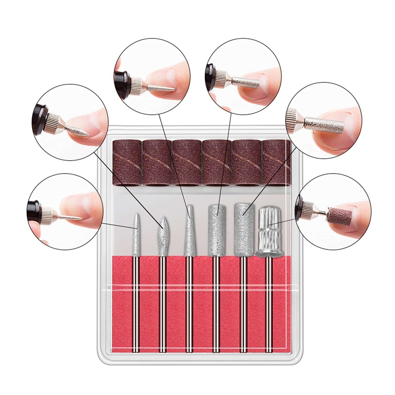 Trapano per Unghie 1 Set Professional Electric Nail Drill Machine Macchina Manicure Pedicure Art Pen Strumenti per Le Unghie per(USB White)