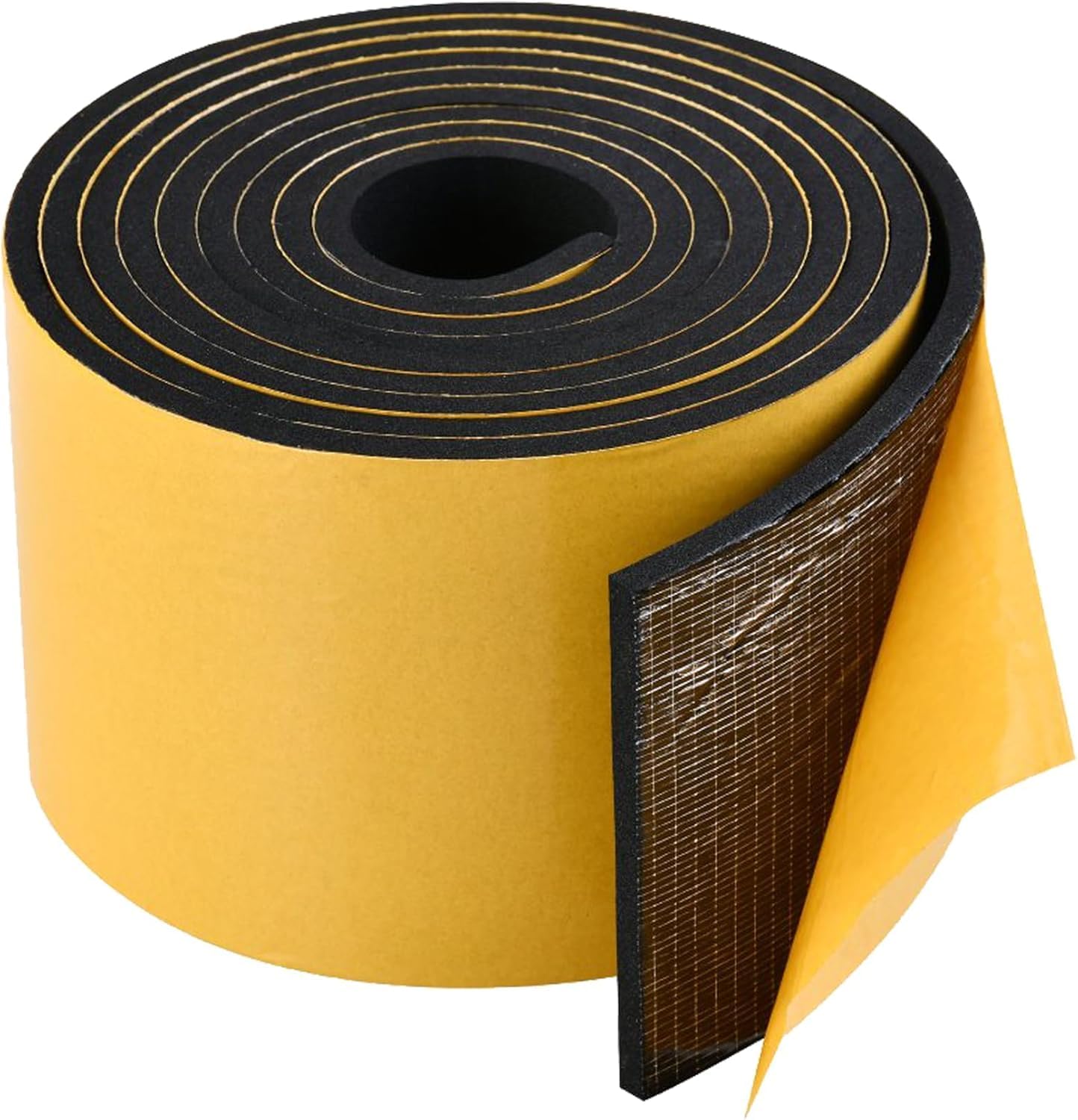 Cinta de espuma de 10 m, 70 mm de ancho x 6 mm de grosor, tira autoadhesiva de neopreno, sello de junta de goma, antivibración, anticolisión, aislamiento a prueba de golpes para ventana, puerta, coche