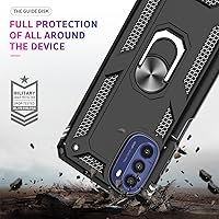 Vista 6 de LeYi Funda para Moto G 5G 2022: con 2 protectores de pantalla de vidrio templado para hombres y mujeres, [grado militar] funda protectora resistente