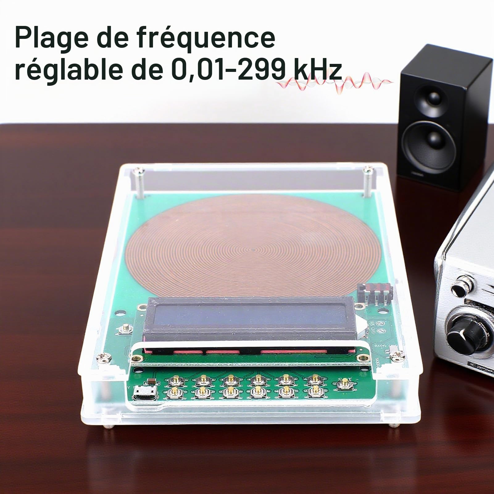 Weytoll Générateur de fréquence 7,83 Hz - Résonateur d'impulsions ultra basse fréquence (plage de fréquence 0,01-299 kHz)