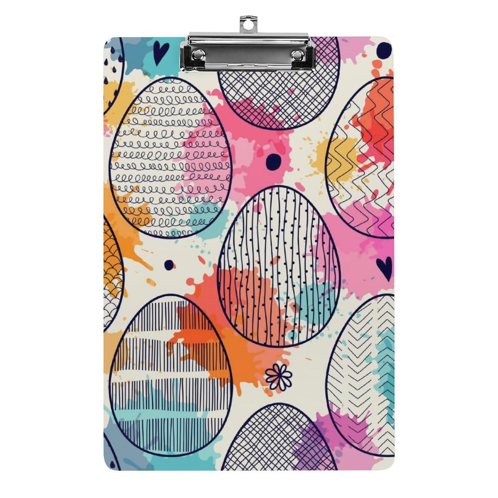 Planchette à pince A4 œufs colorés porte-document avec clip profil bas - 8