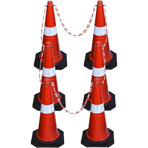 ABS INDUSTRY Safety Cones 6 Pack