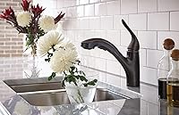 Vista 7 de Moen Brecklyn Mediterranean Bronze Single-Handle Pull-Out Sprayer Kitchen Sink Faucet with Power Clean, 87557BRB