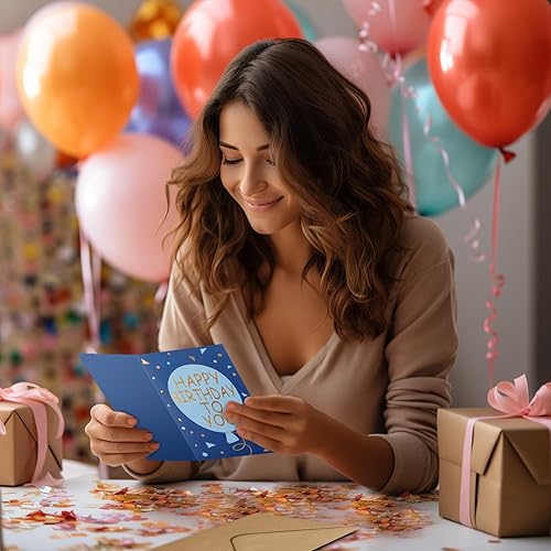 Miniatura 6 de Juego de tarjetas de cumpleaños divertidas para mujeres, hombres y niños, tarjetas de felicitación de cumpleaños con sobres en blanco en el