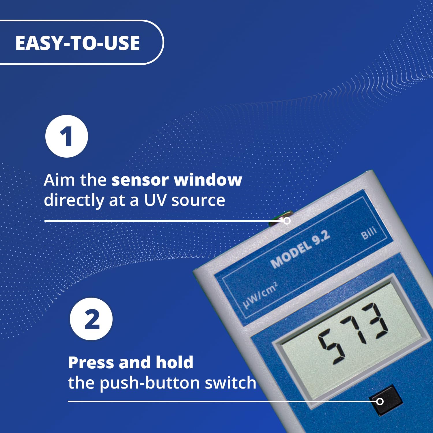 Model 9.2 Bilirubin Light Radiometer Monitor Blue Light & LED Light Effective Baby Jaundice Light Meter Good for Aquarium Lamp Aging & More Measures 422-499 nm from 0-1999 Wcm2 product thumbnail 4