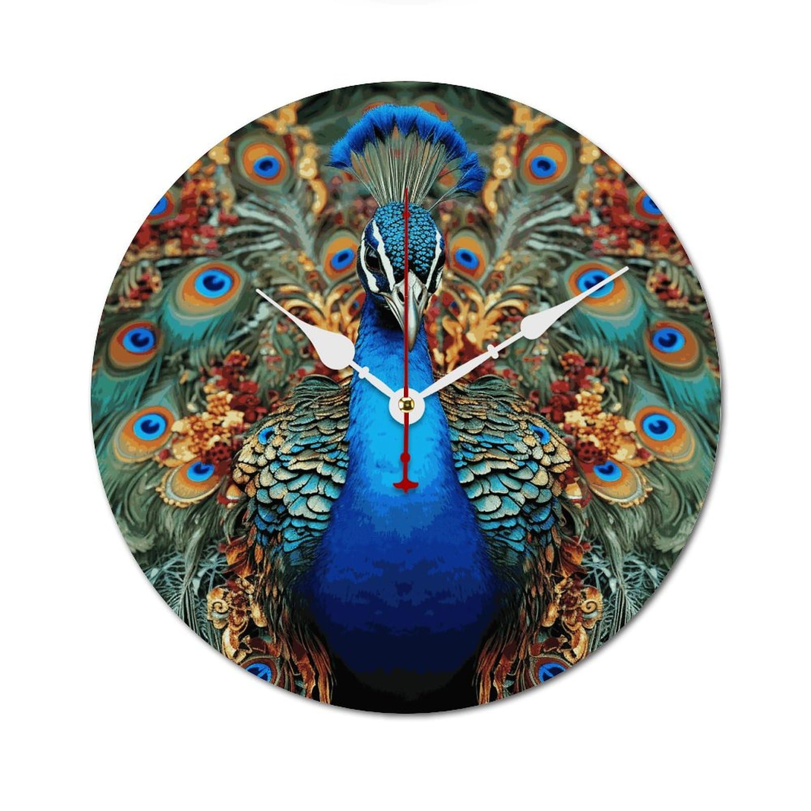 Horloge murale en bois de paon pour sublimer votre salon chaleureux