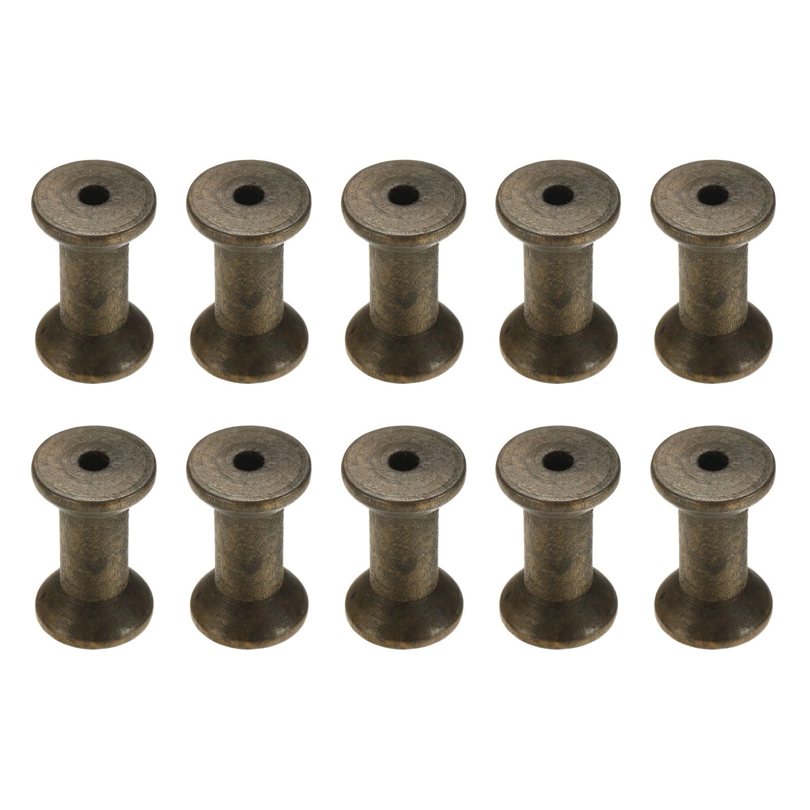 Bobines en bois brut pour broderie et rangement de fil créatif
