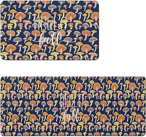 Miniatura 6 de Tapete de baño multicolor con hongos para bañera, tapete antideslizante de secado rápido y absorbente de tierra de diatomeas para ducha, fregadero