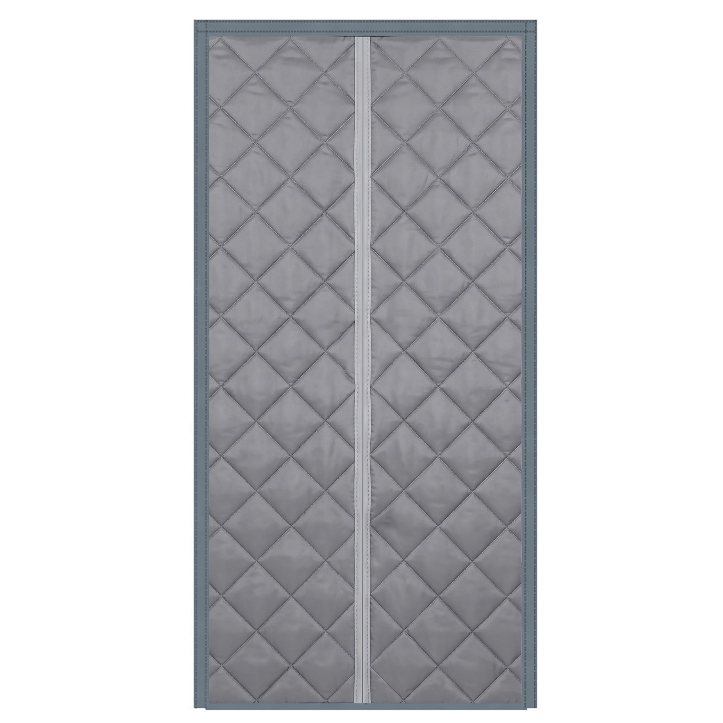Gemuseeee Temporary Door Door Insulation Magnetic Doorway Curtain Auto-Closing Thick Insulated Temporary Curtain Gray 27.6 X 78.7 Inch