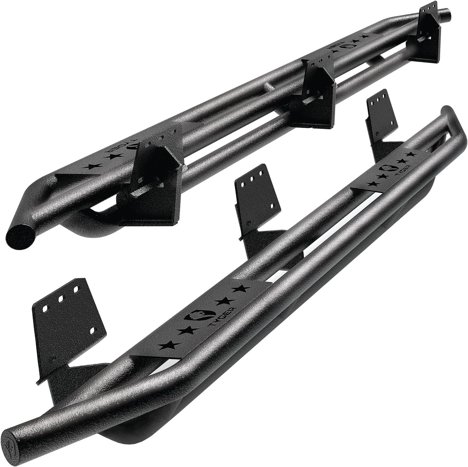 Star Armor Compatible with 2019-2026 Ram 1500 (Not Fit 19-24 Classic) | Crew Cab | TG-AM2D20608 | Side Step Rails Nerf Bars Running Boards