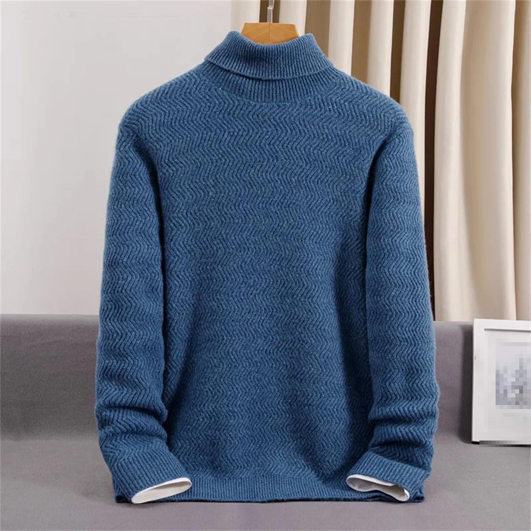 Vogrtcc Suéter De Cachemira con Cuello Alto para Hombre Invierno Tallas Grandes