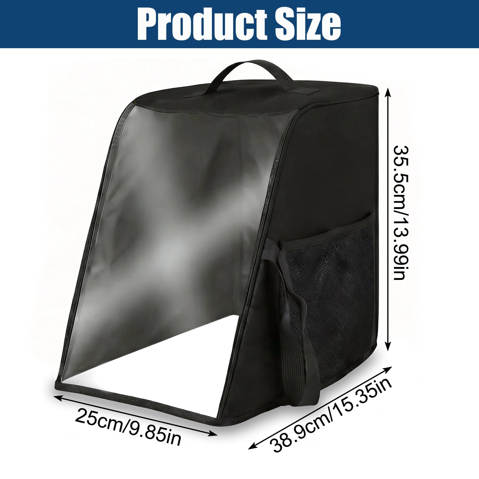 Cubierta protectora para Thermomix TM7, Funda thermomix tm7 con ventana de visualización transparente, diseño plegable, bolsillos para accesorios y asa de transporte Ideal para almacenar TM7 — view 2