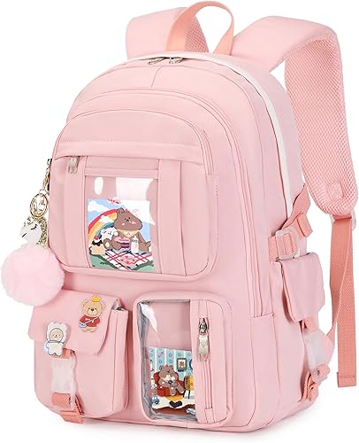 Mochilas para niñas, mochila para laptop de 15.6 pulgadas, mochila escolar linda universidad, grandes bolsas de viaje para adolescentes, mujeres,