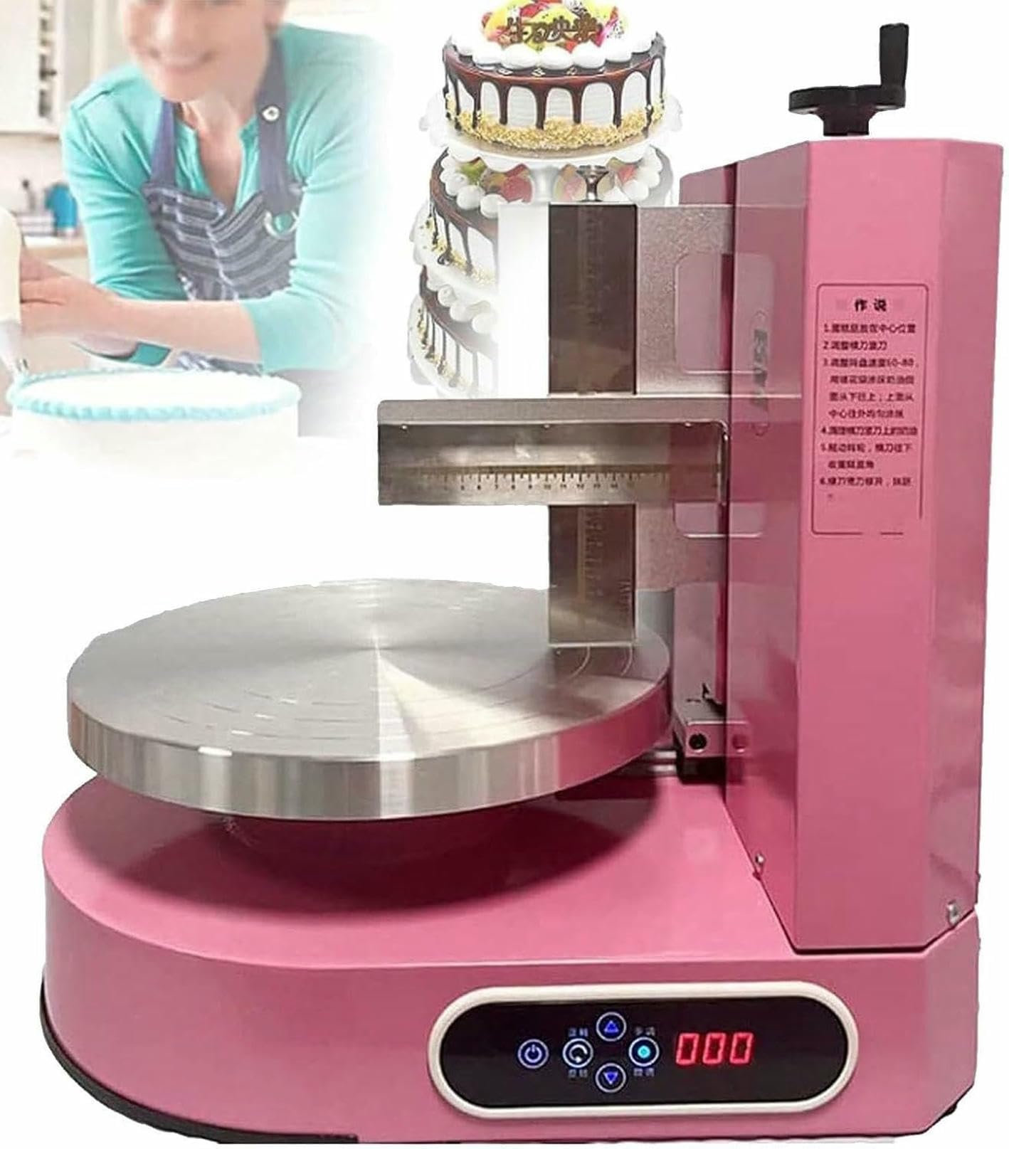 Esparcidor automático de crema para tartas para un revestimiento suave en pasteles de 4 a 12 pulgadas, ideal para tiendas de repostería