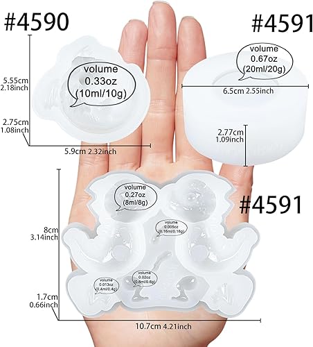 Miniatura 5 de Baby Dragon dormido y cría en forma de huevo de resina de silicona moldes de silicona figuras en miniatura Set de manualidades