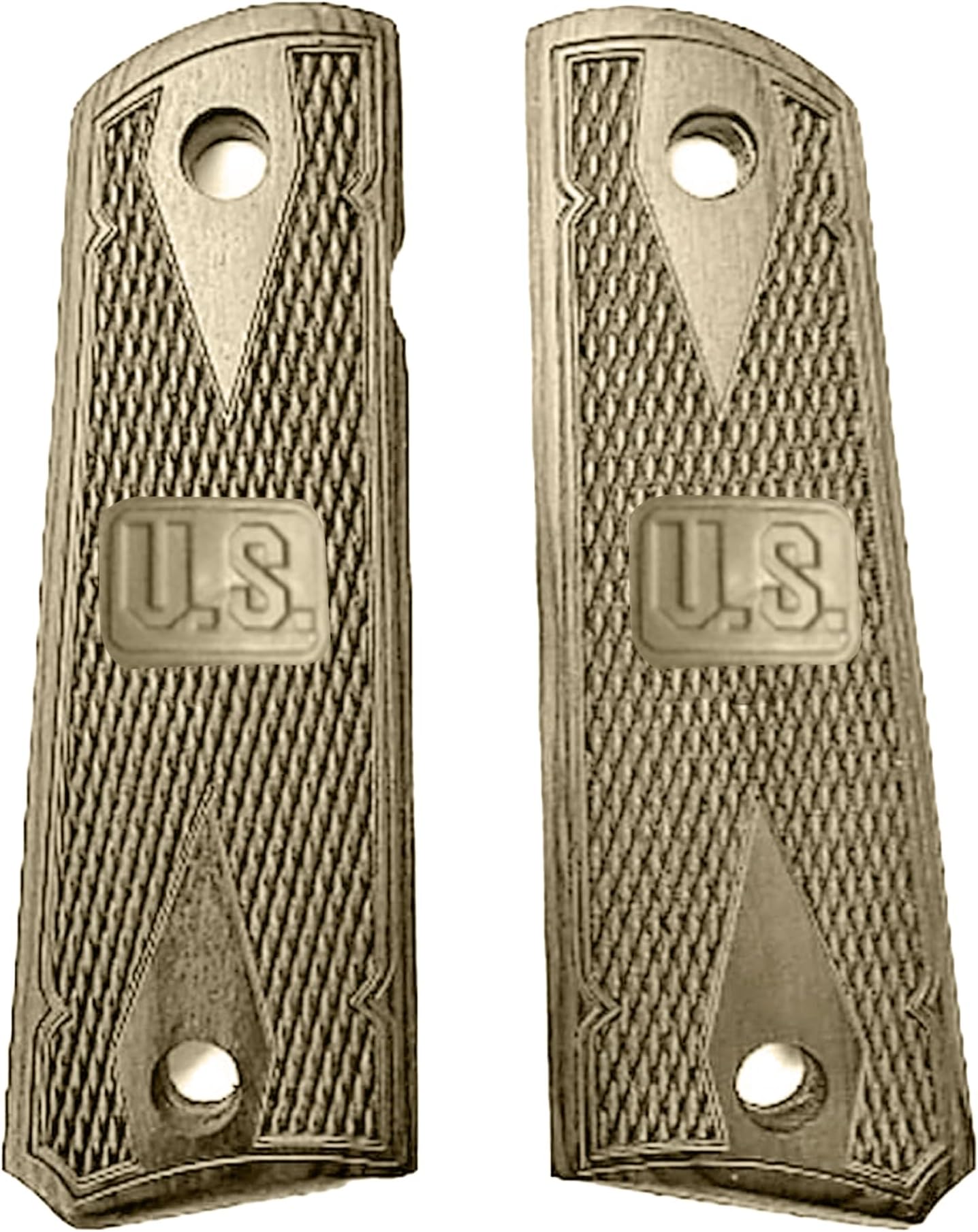 Premium Gun Grips Compatible Replacement for 1911 Colt Gov. & Clones Taurus, S&W, Springfield, Rock Island Full Size Rubber