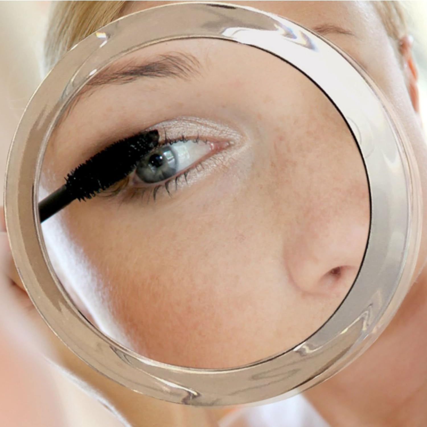 20x Magnifying Mirror with Suction Cups – 6 Inch - Use for Makeup Mirror - Tweezing - Blackhead and Blemish Removal – Contacts – Perfect for Home & Travel – 5.25 in Viewing Area